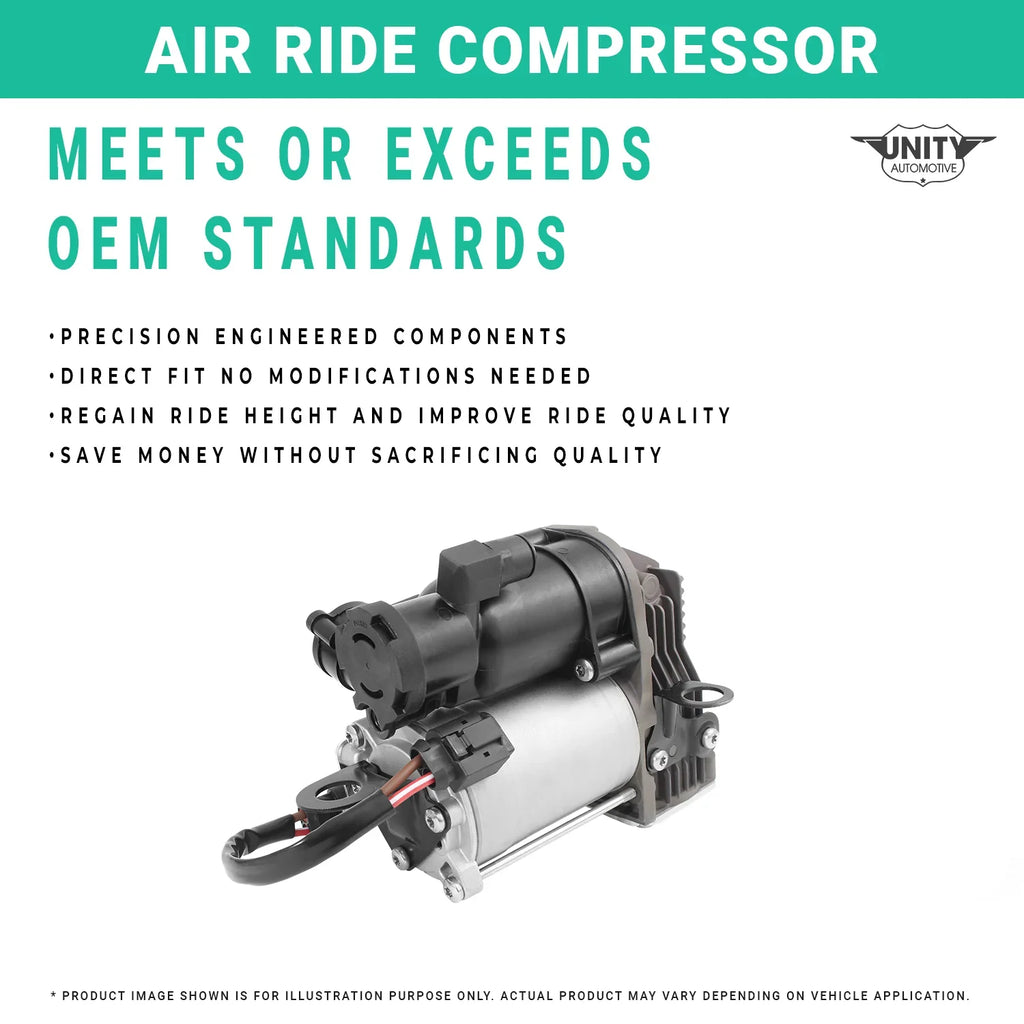 Unity Automotive Air Sizeuspension Compressor with Full Cage Fits 2011-2016 BWM 535i Gran Turismo, 20-025700-C