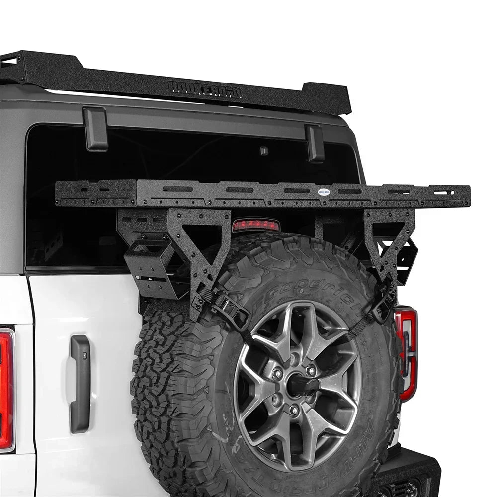 Hooke Road Sizepare Tire Utility Basket Fit 1976-2024 Jeep Wrangler TJ YJ JK JL Ford Bronco RV