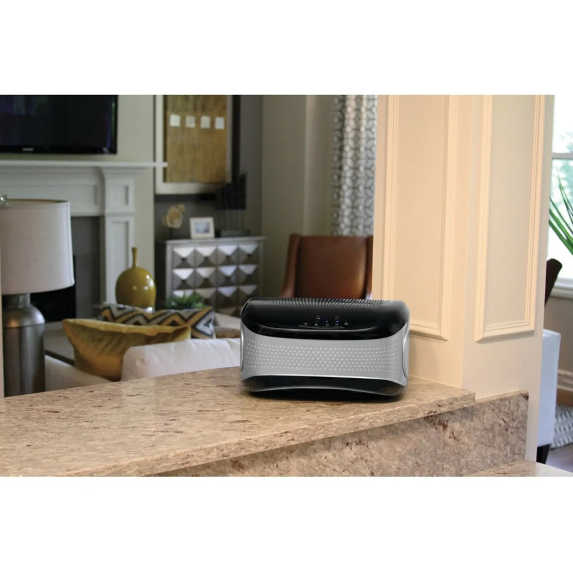 HoMedics AP-DT10 TotalClean Desktop Air Purifier (Black) - HEPA, Ionizer - 429 Sizeq. ft. - Black