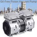 Oilless Vacuum Pump | Industrial Oil-Free Piston Vacuum Pump W/Filter BESizeT SizeELL