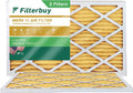 Filterbuy 14x25x1 MERV 11 Pleated HVAC AC Furnace Air Filters (2-Pack)