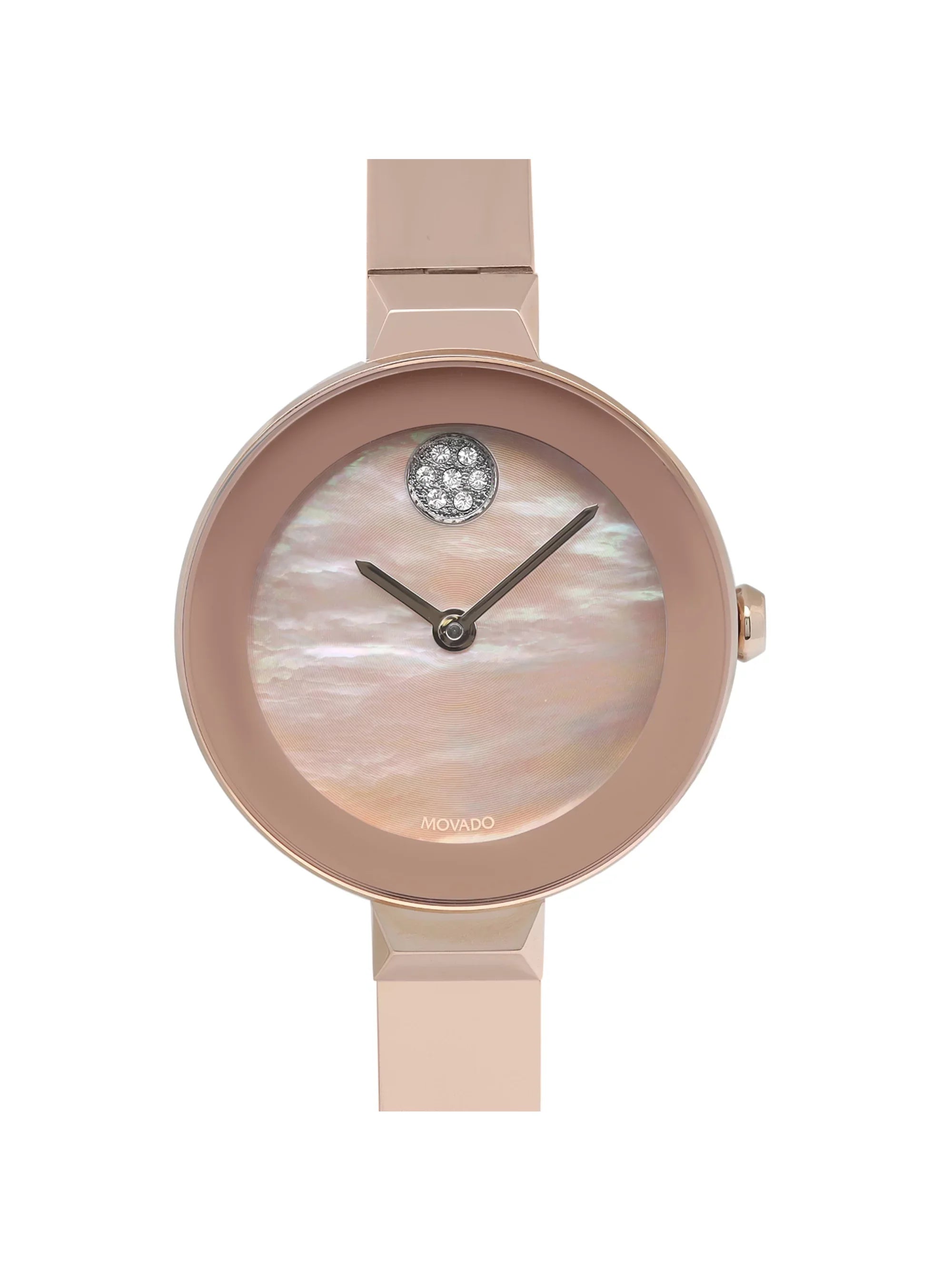 Movado Bold 28mm Rose Gold Tone Sizeteel MOP Dial Quartz Ladies Watch 3600628