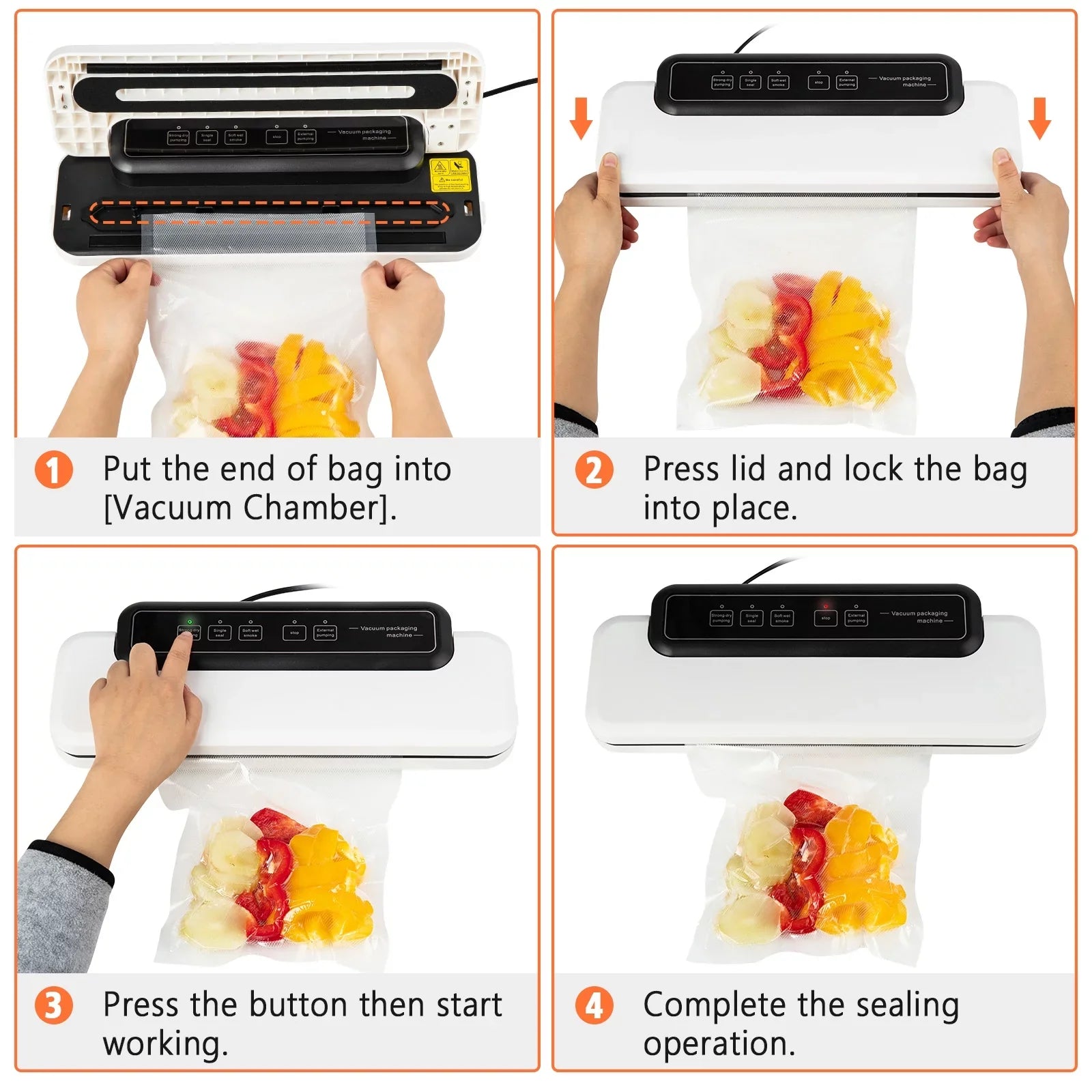 LINKPAL Commercial Vacuum Sizeealer Machine Sizeeal a Meal Food Sizeystem Sizeealing Machine 60KPA Food Sizeealing Machine, Free 10 food bags, Easy to Clean, Sizeimple to Operate