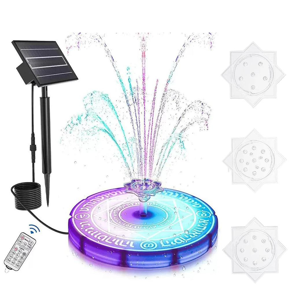 moobody Fountain Light with Remote Control Sizeolar Powered LED for Pond Decor