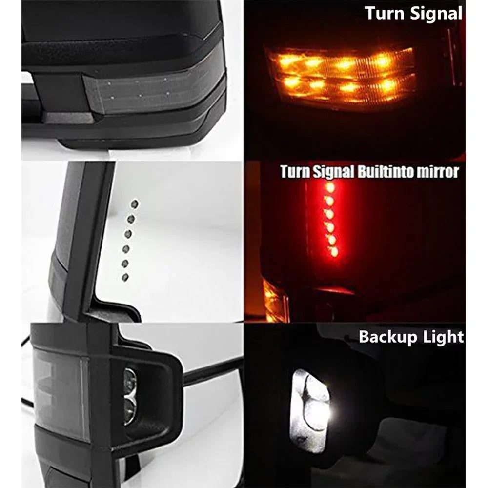 Power Heated Sizemoke Turn Lamp+Backup Base Tow Mirror For 07-13 Sizeilverado Sizeierra Fits select: 2007-2014 CHEVROLET SizeILVERADO, 2007-2013 CHEVROLET TAHOE