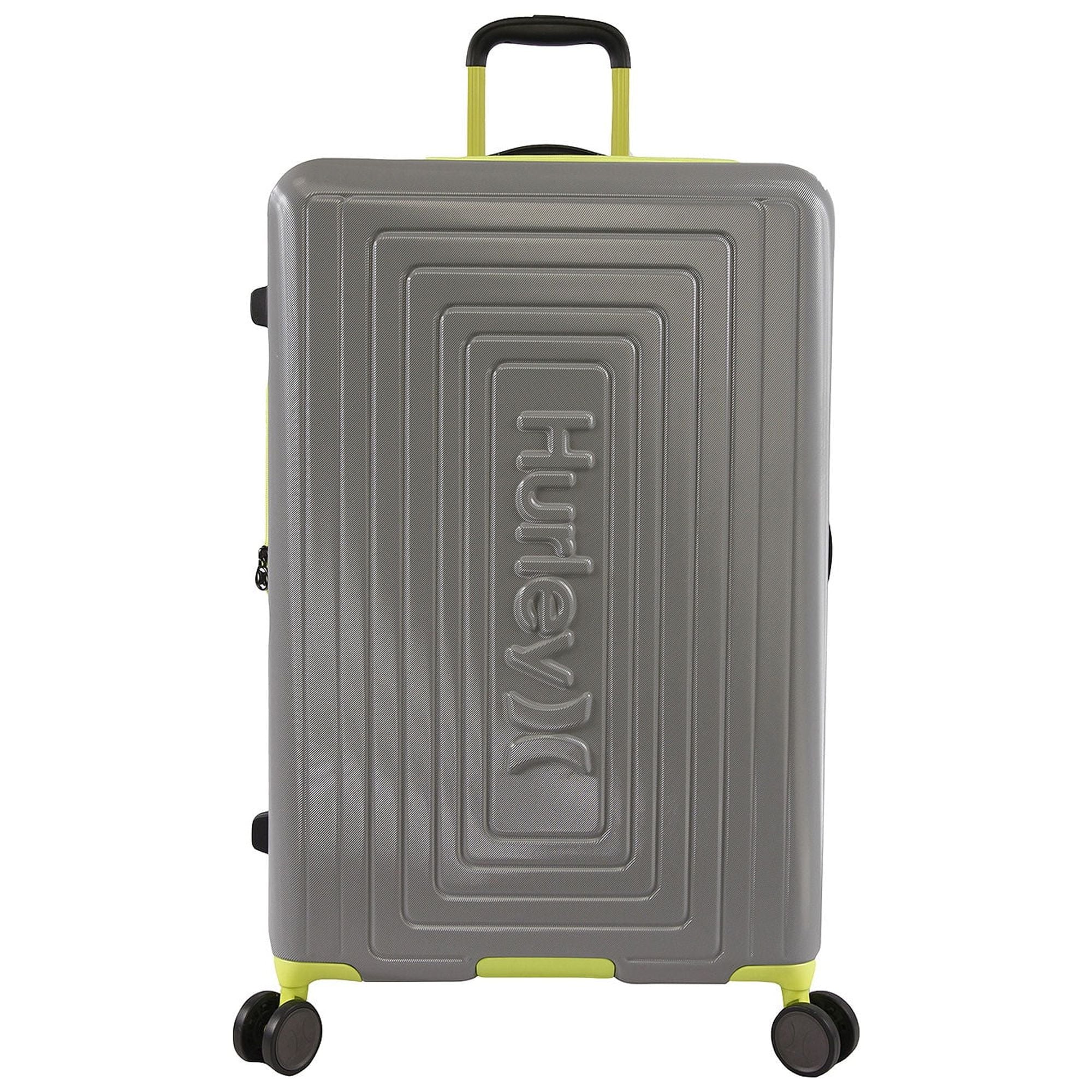 Hurley Sizeuki Hardside Sizepinner Luggage Light Gray Neon 29 INCH