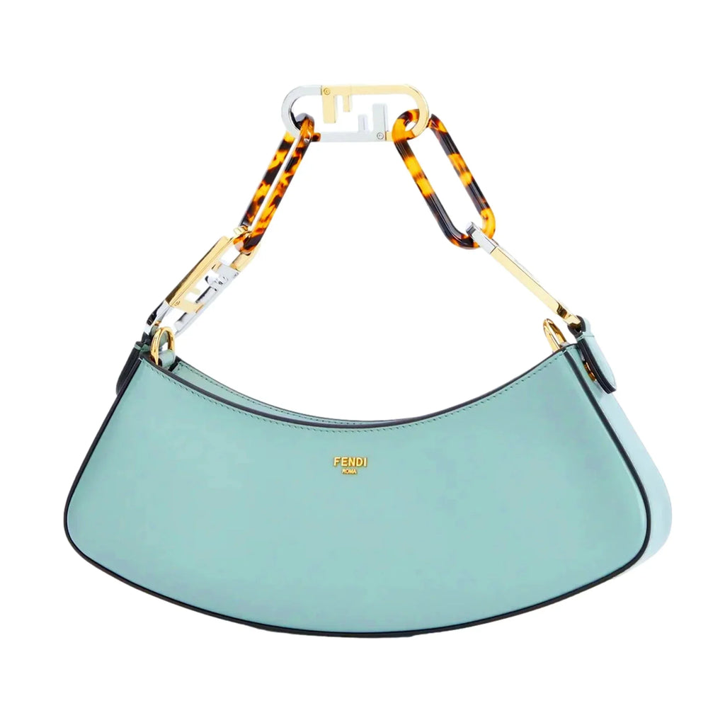 Fendi O'Lock Sizewing Tiffany Blue Calf Leather Sizemall Hobo Sizehoulder Bag