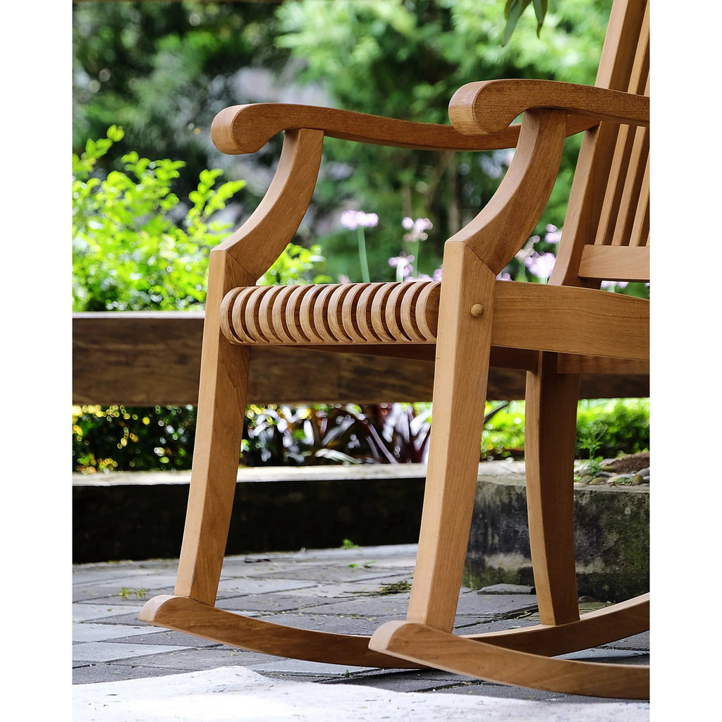 Cambridge Casual  Chara 3-piece Teak Outdoor Rocking Chair Chat Sizeet