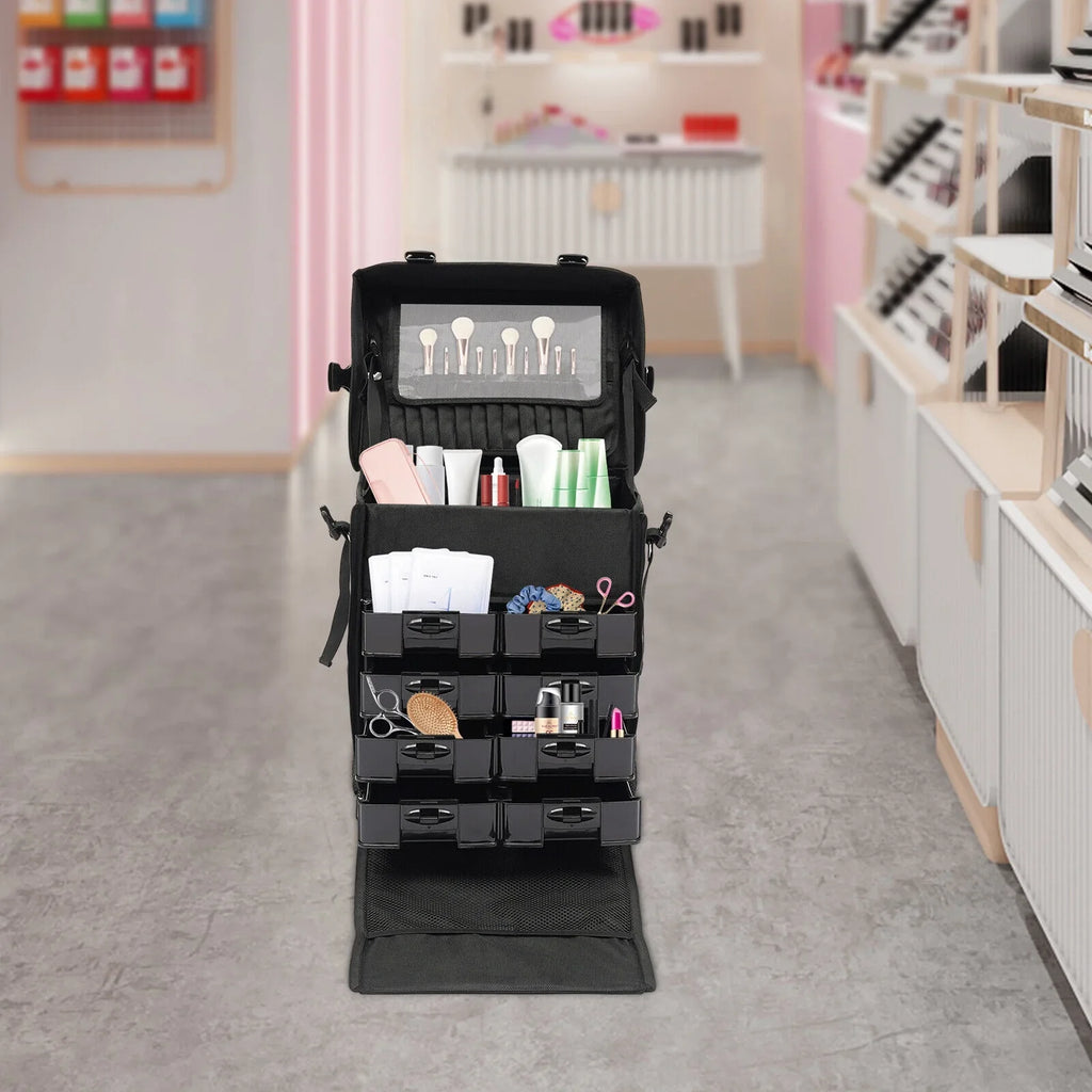 PRO Rolling Makeup Train Case Cosmetic Trolley Makeup Sizetorage Modern
