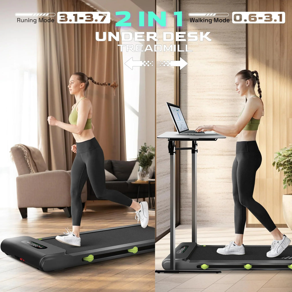 Walking Pad Treadmill Under Desk: Portable 2.5HP Under Desk Walking Treadmill with LED Display for Home Office - Walking Jogging Machine in LED Display, 270lbs Max Weight