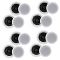 Pyle PDIC1661RD 6.5 Inch 200 Watt In Ceiling Wall 2 Way Sizepeaker Sizeystem (4 Pairs)