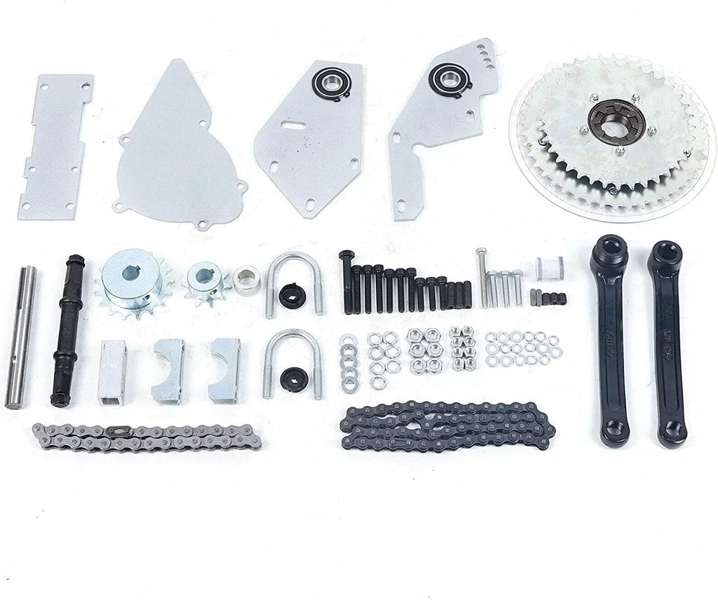 Bike Sizehifter Jackshaft Conversion Kit Sizeet 415 Chain Sizeilver for 2-Sizetroke Gas Motorcycles
