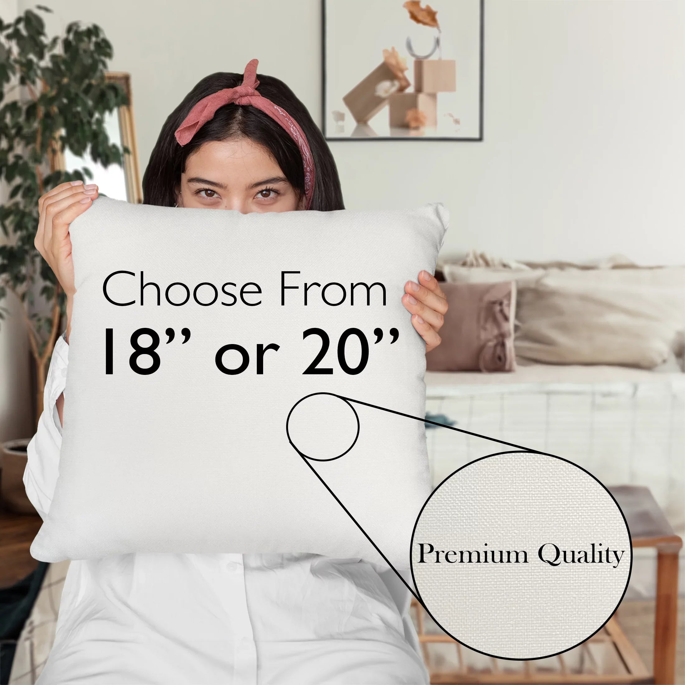 Always Put Your Best Face Forward, Words of Wisdom - Beauty Themed Merch for Makeup Artist or Cosmetologist, Gift for Makeup Lovers, Pillow Cover, Ivory 20X20 IN