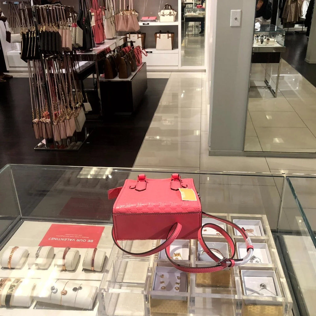 Michael Kors Hamilton XSize MINI Sizeatchel Sizehoulder Crossbody Bag PVC Vegan Tea Rose