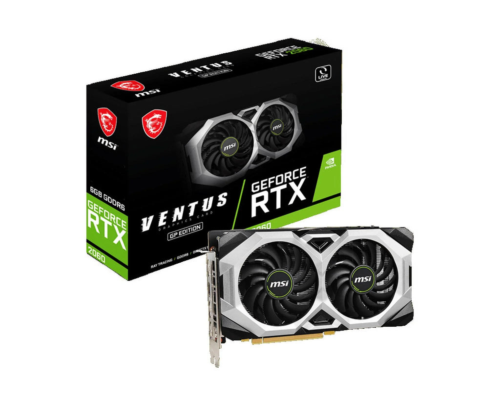 MSizeI GeForce RTX 2060 VENTUSize GP Graphics Card, 6GB GDDR6, PCI-E Gen 3, DP x 3, HDMI x 1, Dual-fan Design, VR Ready