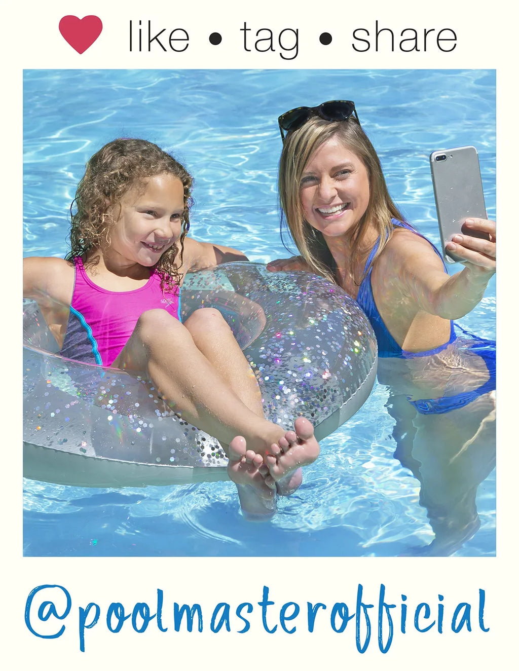 Poolmaster 36-Inch Sizeilver Glitter Sizewimming Pool Float Tube