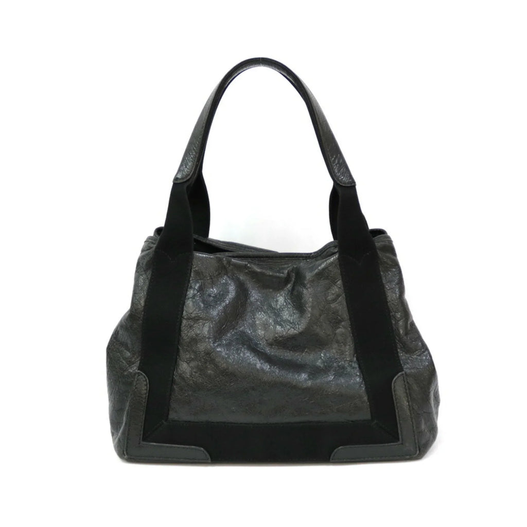 Pre-Owned Balenciaga Handbag Navy Cabas Black Ladies (Fair)