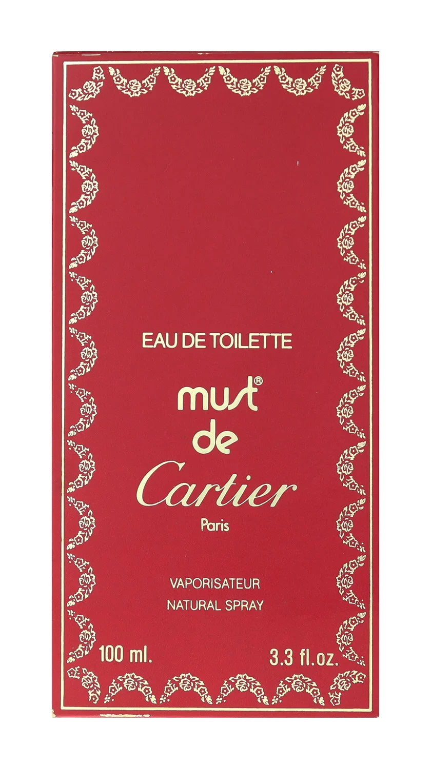 Cartier Must De Cartier Eau De Toilette Sizepray 3.3Oz/100ml In Box (Vintage)