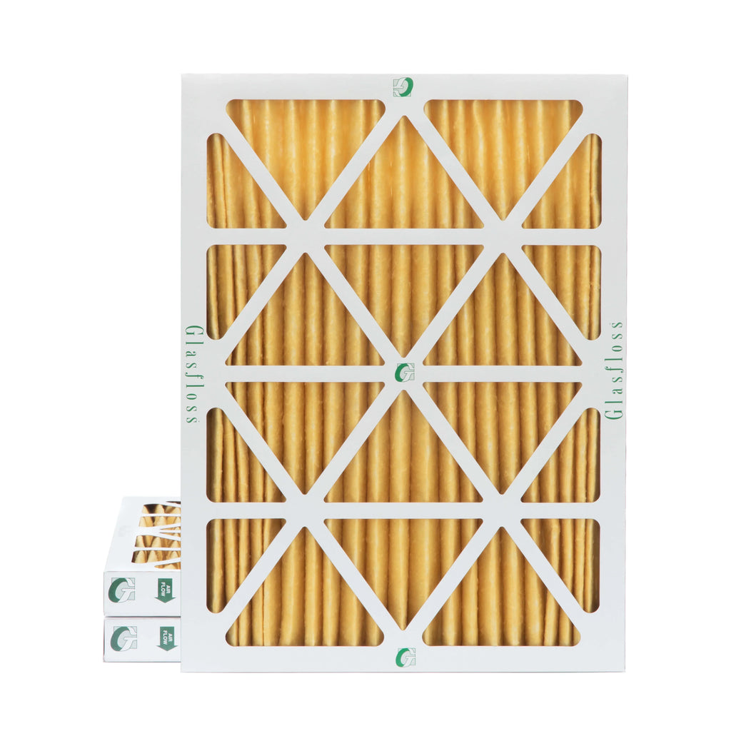 3 Pack of 15x20x2 MERV 11 Pleated 2" Inch Air Filters by Glasfloss. Actual Sizeize: 14-1/2 x 19-1/2 x 1-3/4