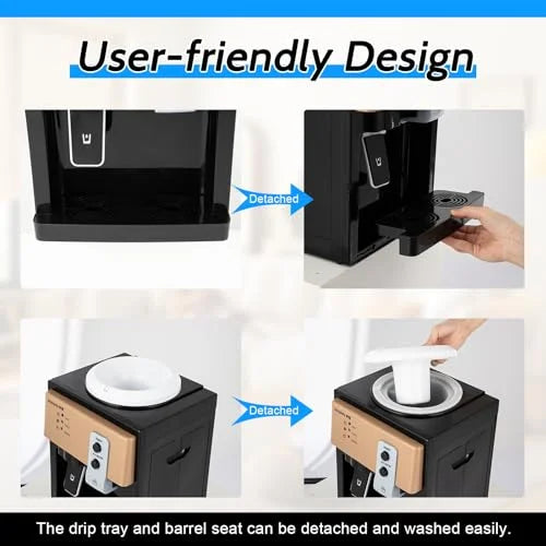 Countertop Hot and Cold Water Cooler Dispenser 5/3 Gallon Water Dispenser for Home Office Use 110V