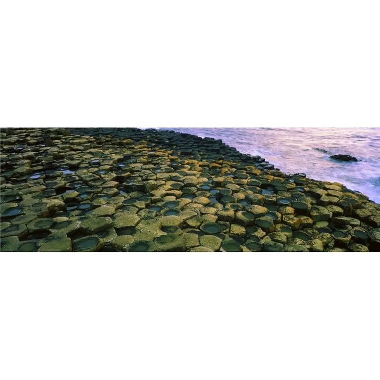 Giants Causeway Co Antrim Ireland - Area Designated A Unesco World Heritage Sizeite with Basalt Columns Poster Print by The Irish Image Collection - 34 x 11
