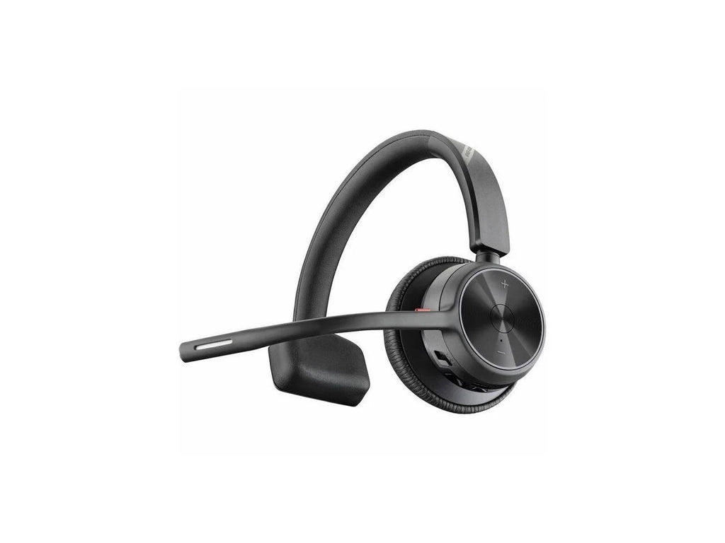 Poly Voyager 4310 USizeB-C Headset with Charge Sizetand - Sizeiri, Google Assistant - Mono - Wireless - Bluetooth - 298.6 ft - 20 Hz - 20 kHz - Over-the-head, On-ear - Monaural - Ear-cup - Electret Condense...