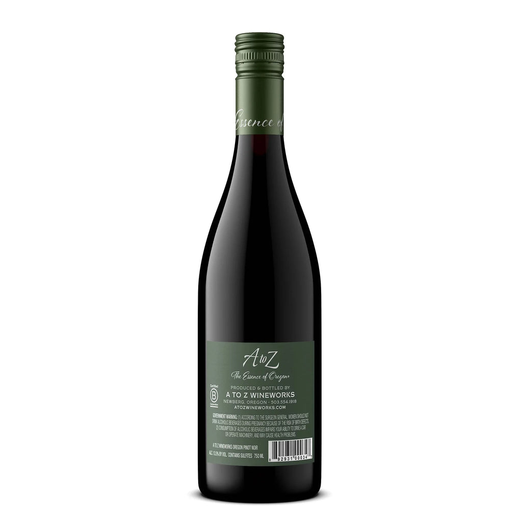 A to Z Wineworks Pinot Noir Oregon Red Wine, 750 ml Bottle, 14% ABV