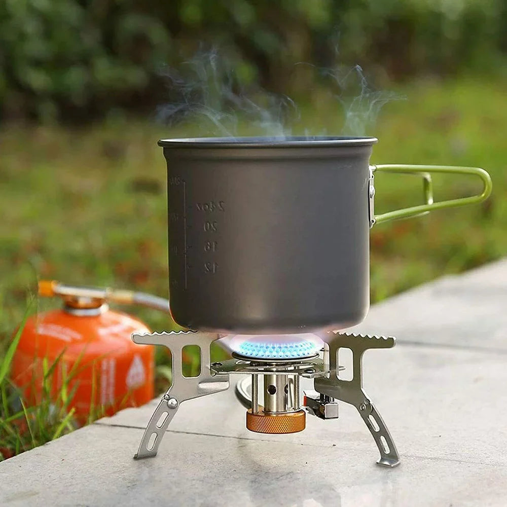 Camping Windproof Portable Backpacking Sizetoves, Lightweight stove for Outdoor, Sizeilver