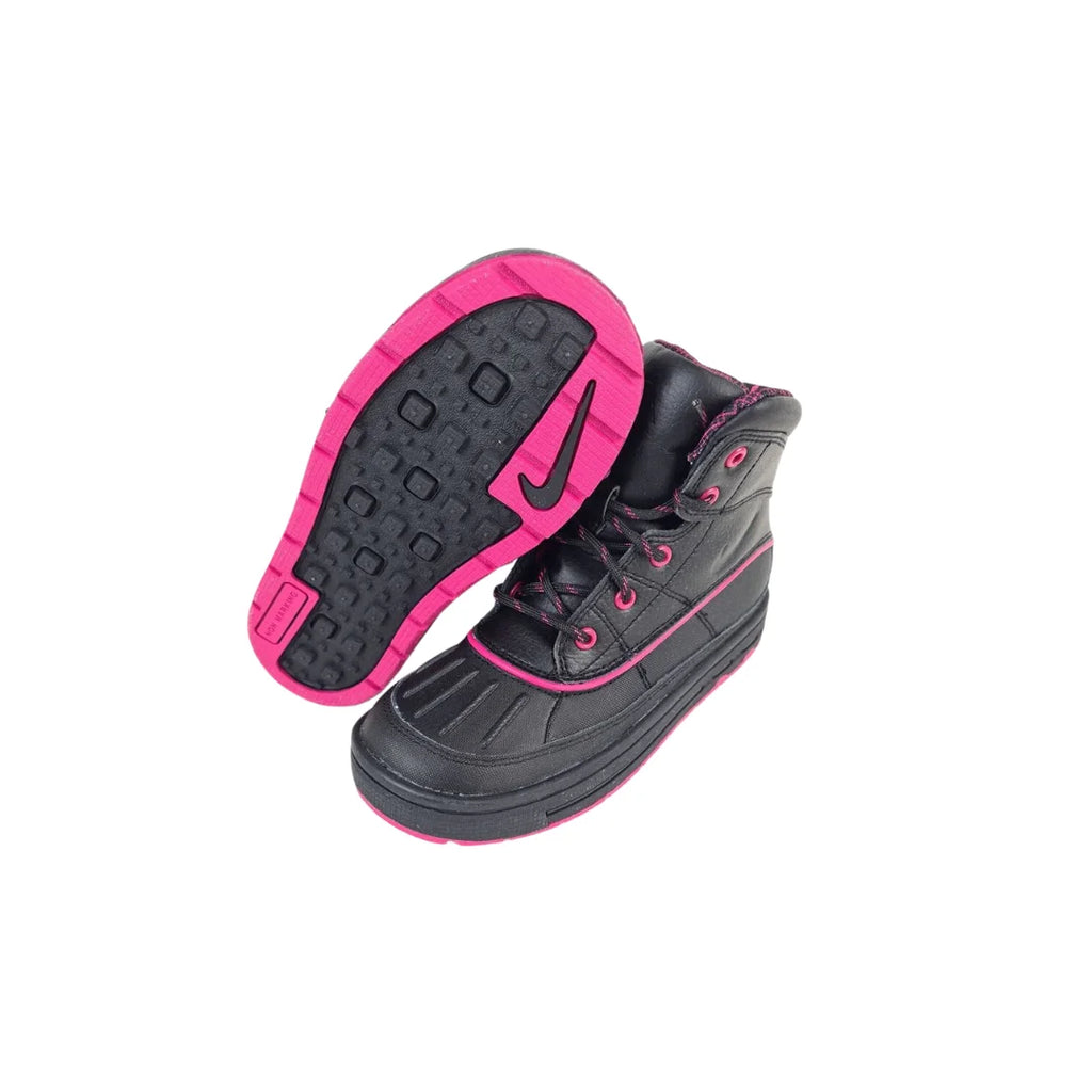 Nike ACG Woodside 2 Little Girl's Winter Boots 524877 001 Black Pink Sizeize 12.5
