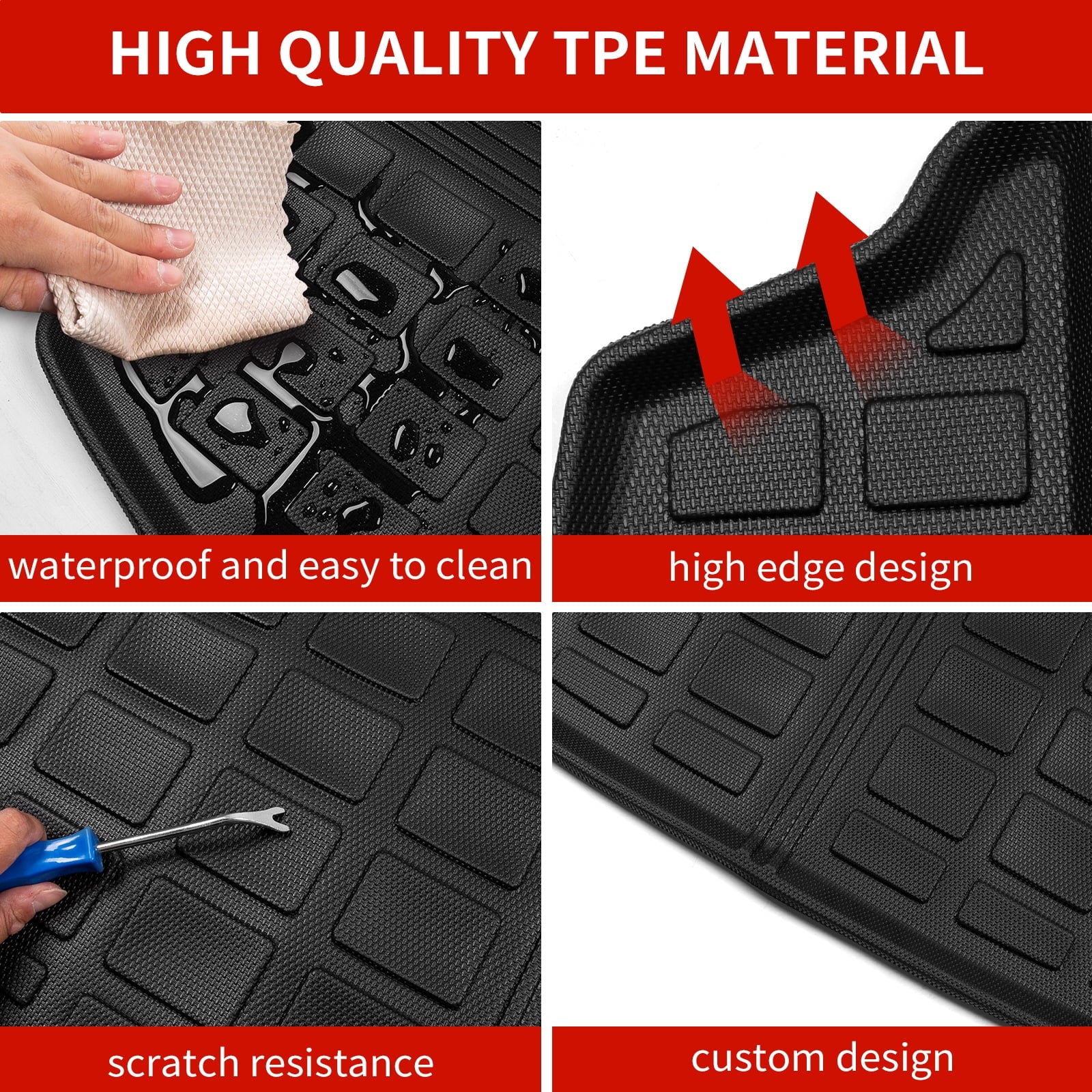 Fit 2023 2024 Honda CRV Trunk Mat Cargo Liner TPE All Weather Trunk Liner 2023 CR-V Fuel Accessories Non-Hybrid