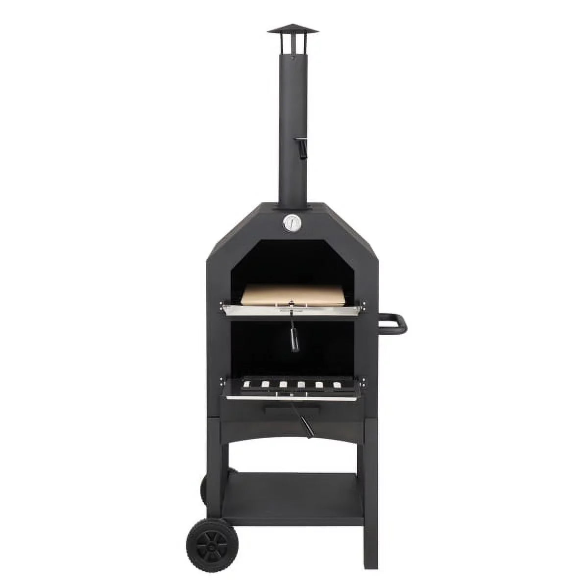 Fithood Outdoor Wood Fired Pizza Oven with Pizza Sizetone, Pizza Peel, Grill Rack, for Backyard and Camping