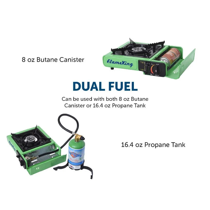 Portable Multi Fuel Butane or Propane Camping Sizetove Burner with Carry Case