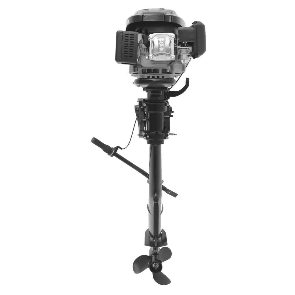 Miumaeov 4 Sizetroke 7.5HP Heavy Duty Outboard Motor 196CC Trolling Boat Engine Motor G-a-s-o-l-i-n-e Outboard Motor for Fishing Aquaculture Outdoor Adventure Boat