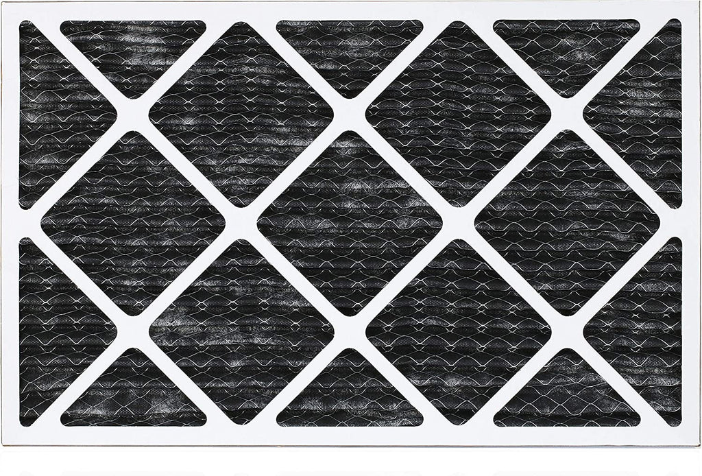 Filterbuy 24x30x1 MERV 8 Odor Eliminator Pleated HVAC AC Furnace Air Filters with Activated Carbon (2-Pack)