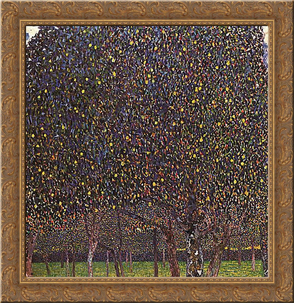 Pear Tree 20x20 Gold Ornate Wood Framed Canvas Art by Gustav Klimt