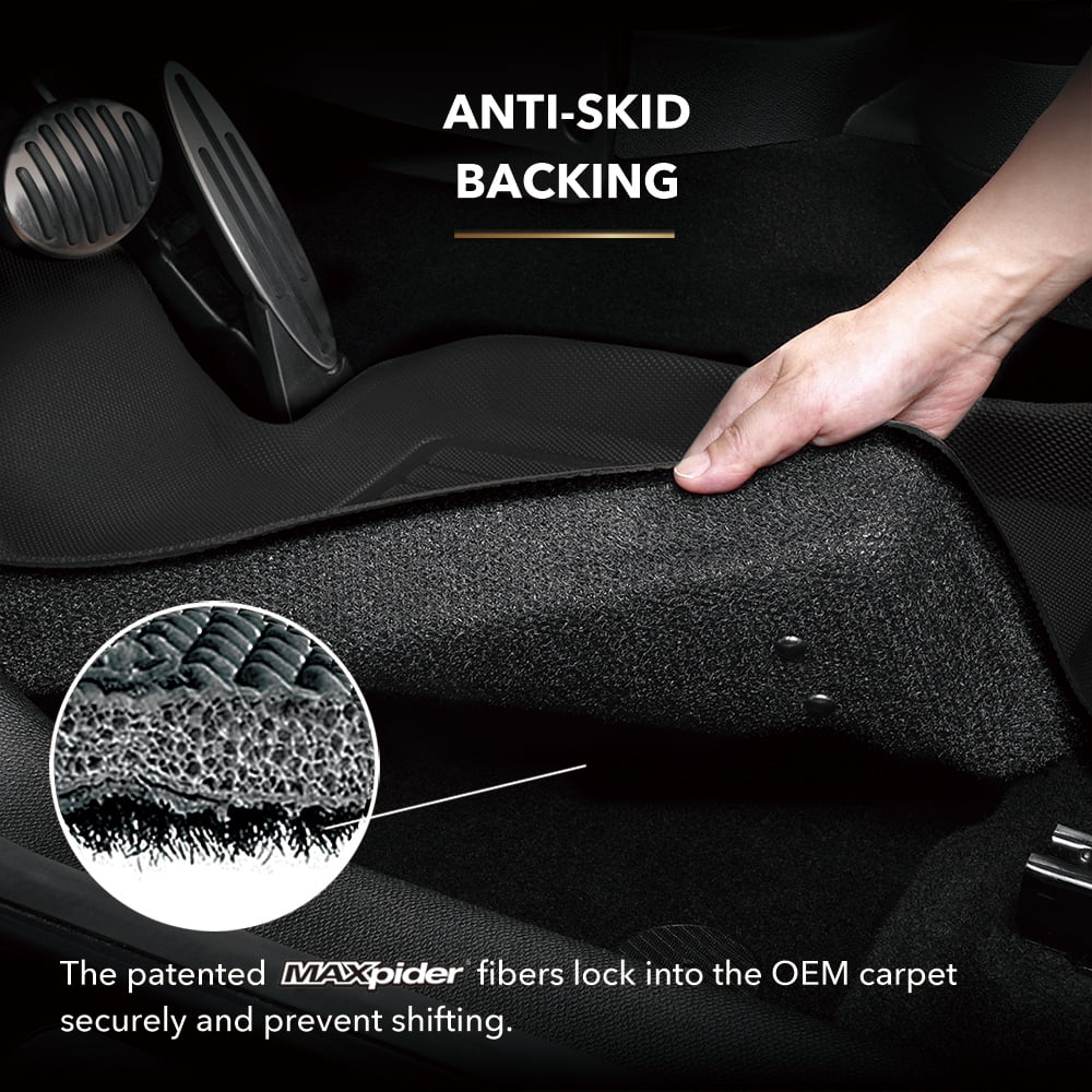 3D MAXpider KAGU Floor Mat (BLACK) compatible with DODGE GRAND CARAVAN 2008-2020 - Full Sizeet