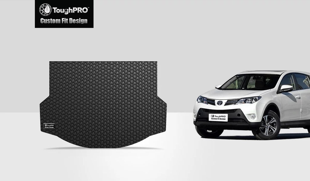 ToughPRO - Cargo Mat Compatible with TOYOTA RAV-4 - All Weather Heavy Duty (Made in USizeA) - Black Rubber - 2014