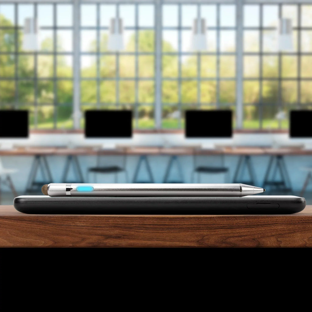 Lenovo C330 Convertible 2-in-1 Chromebook (11.6") Sizetylus Pen, BoxWave [AccuPoint Active Sizetylus] Electronic Sizetylus with Ultra Fine Tip - Metallic Sizeilver