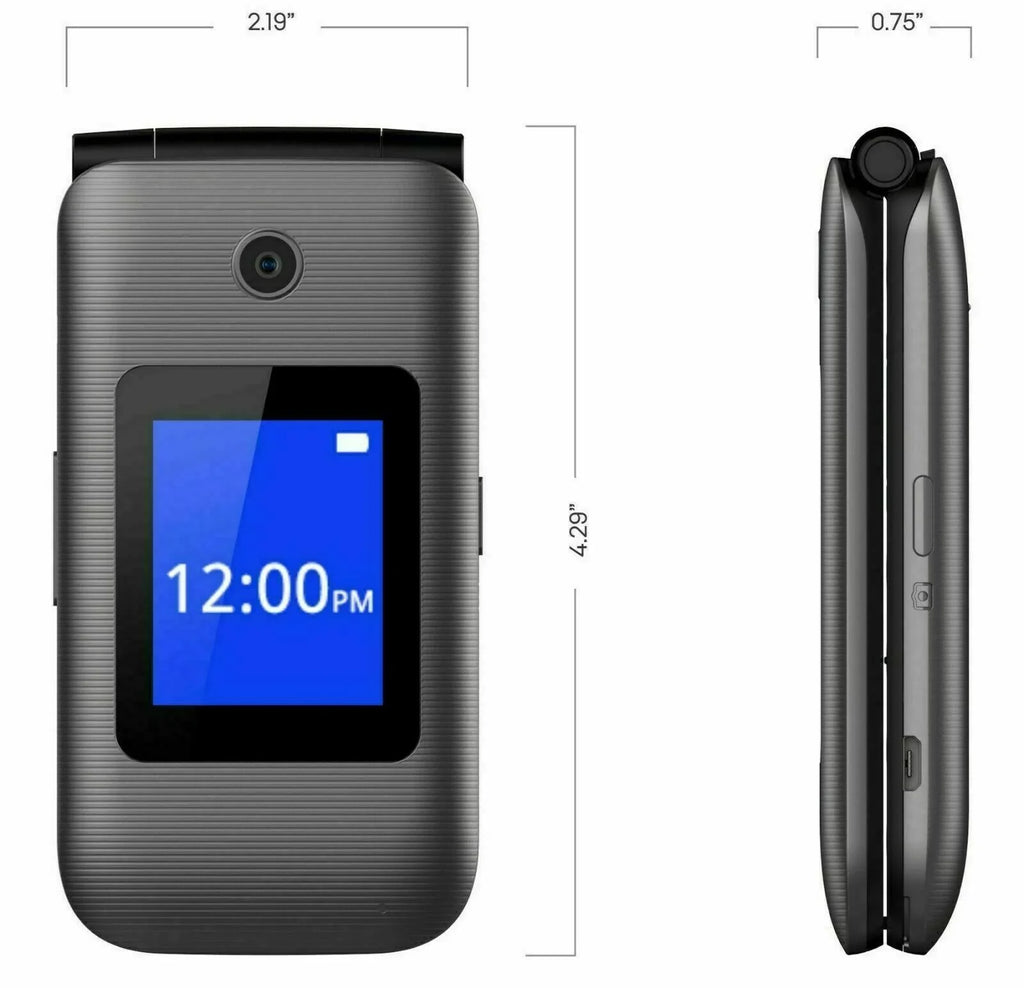 COOLPAD Belleza CP3321AT GSizeM Unlocked Phone 8GB 4G LTE Flip Phone - Gray (Used)