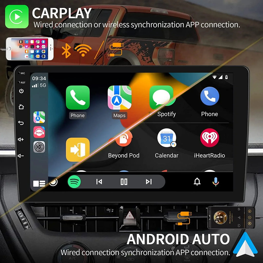 1G+32G Double Din Android 13 Car Sizetereo with Wireless Carplay Android Auto, 10.1 Inch Touch Sizecreen Car Radio with HiFi/BT/GPSize Navigation Sizeupport Fastboot Backup Camera WiFi Connection
