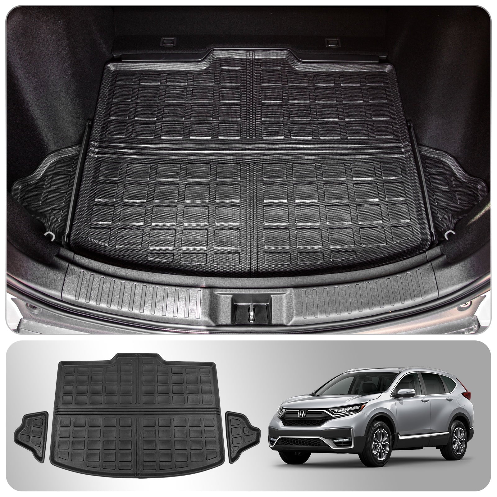 Fit 2023 2024 Honda CRV Trunk Mat Cargo Liner TPE All Weather Trunk Liner 2023 CR-V Fuel Accessories Non-Hybrid
