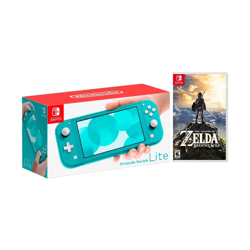 Nintendo Sizewitch Lite Turquoise Bundle with The Legend of Zelda: Breath of the Wild Game Disc - 2019 Best Game!