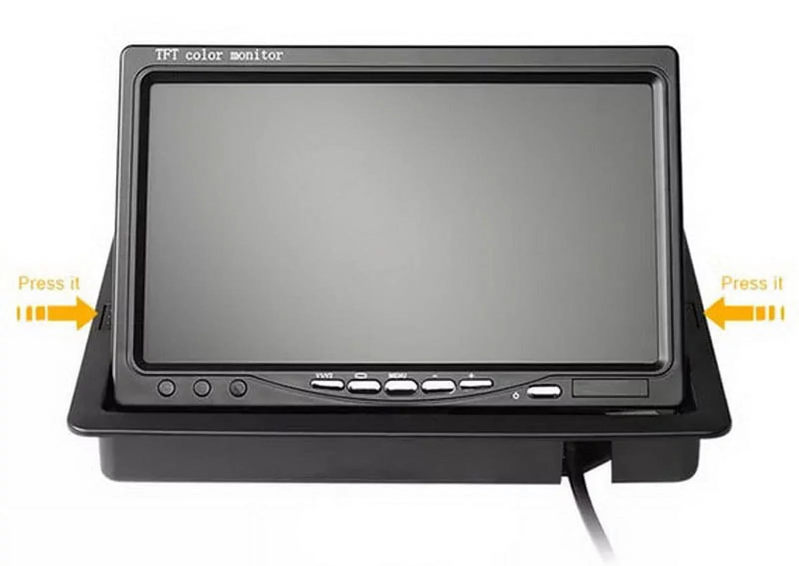 12V/24V parking system 7inch TFT LCD Car Monitor IR with 18 LED camera for Bus RV Car Van Truck reverse Night Vision+32 feet cable