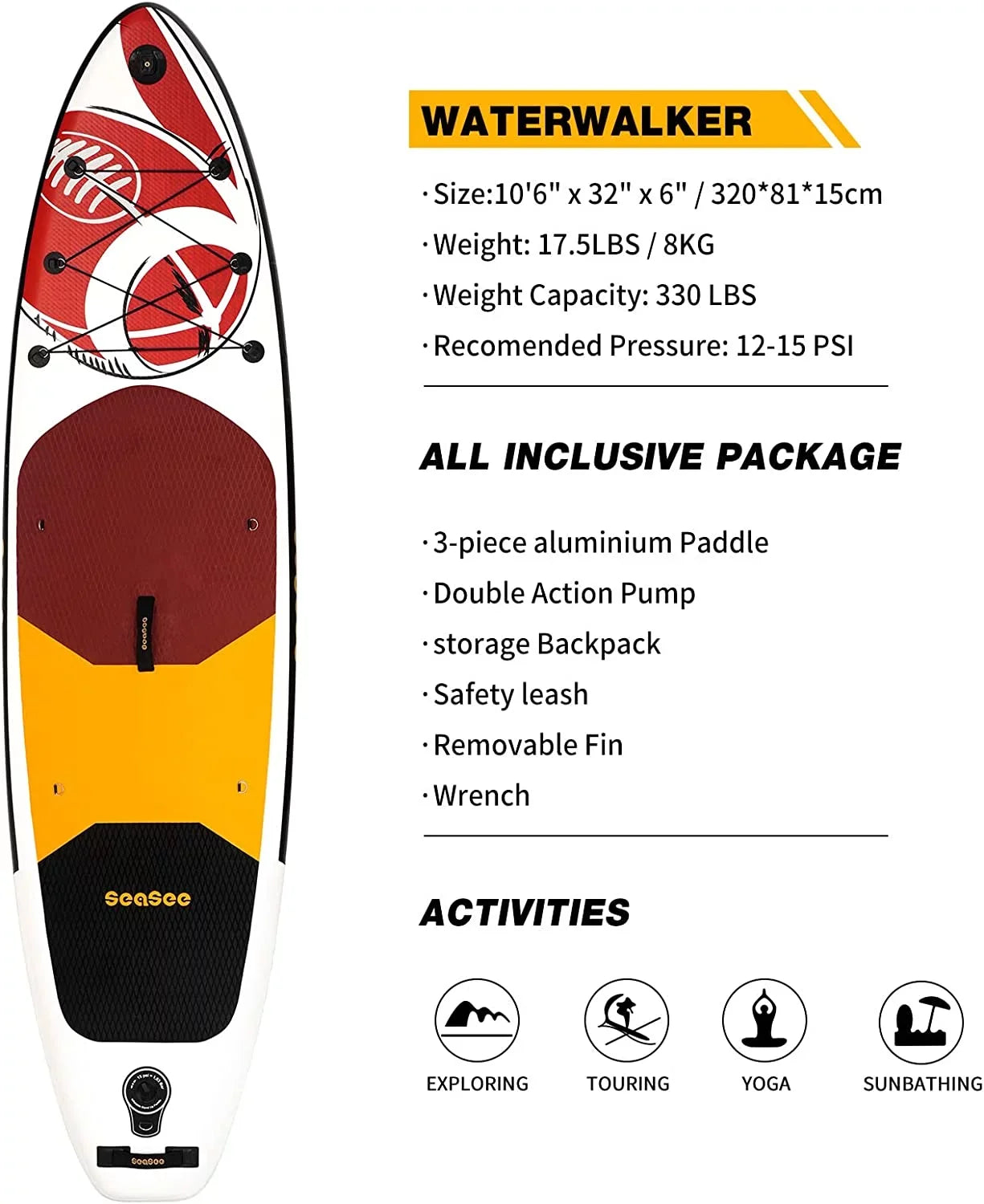 Inflatable Paddle Board You Need for Fishing Yoga Kayaking Sizeurfing Excursions