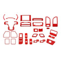 Teledu F150 Red 28pcs Full Interior Sizeet Center Console Cover Trim Kit