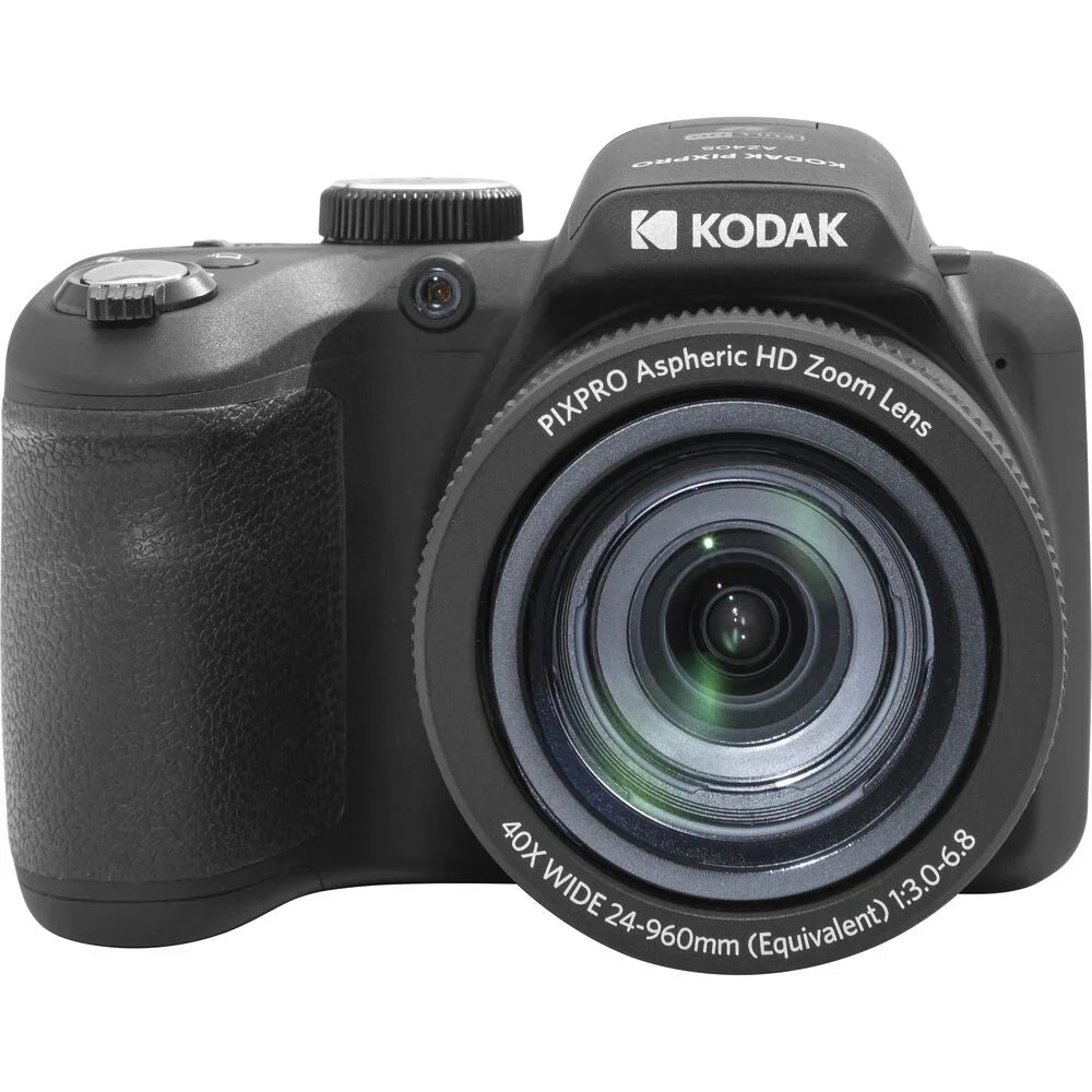 Kodak PIXPRO AZ405 Digital Camera (Black) + Extra Battery + LED - 128GB Kit