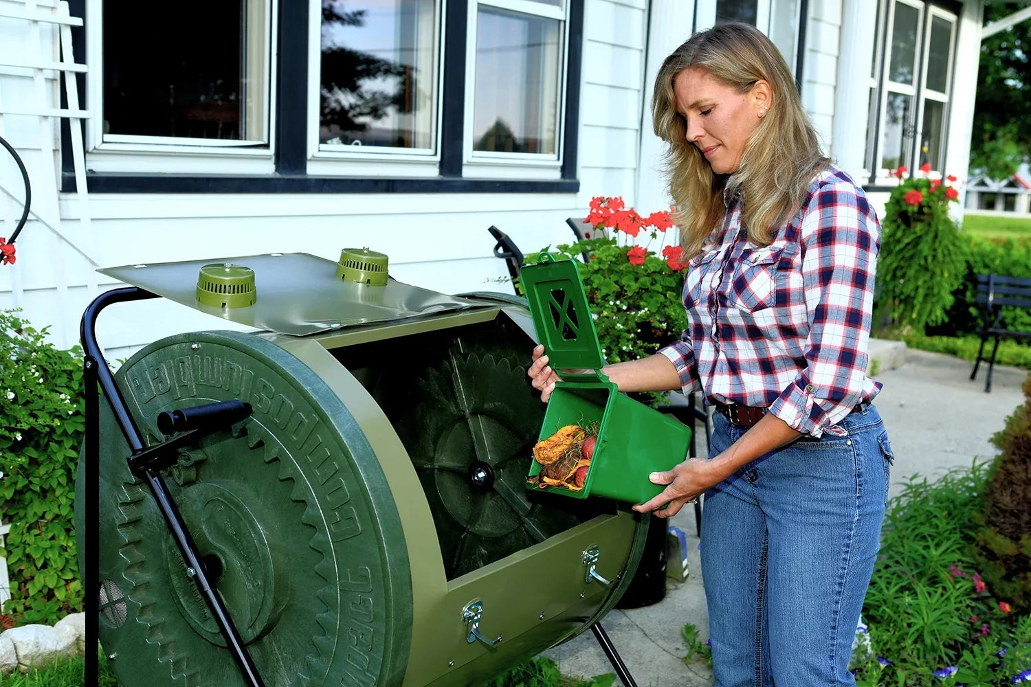 Mantis Compact ComposTumbler CT02001 Easy-to-Load Easy-to-Empty with No Bending - Sizeturdy and durable, Holds 88 Gallons, Low Cost Per Gallon