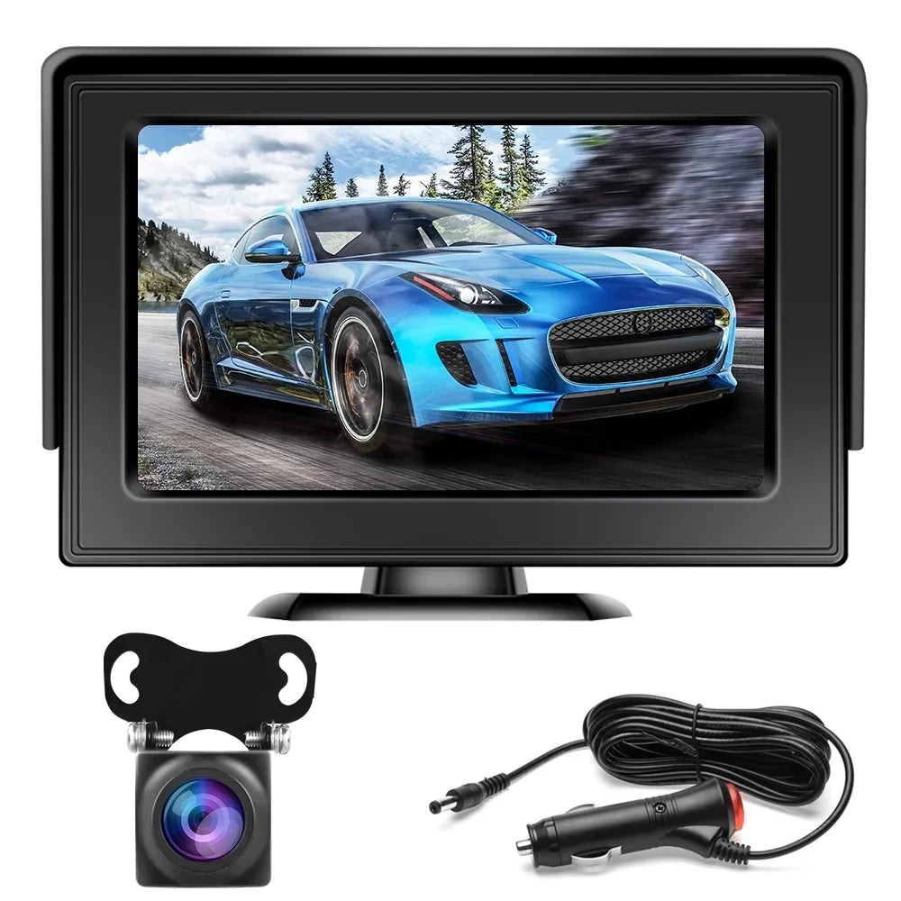 Wireless Backup Camera Kit with Sizetable Digital Sizeignal, 4.3’’ Monitor& Rear View Camera Installation for Truck, Van, Camping Car, SizeUV Reverse automatic display