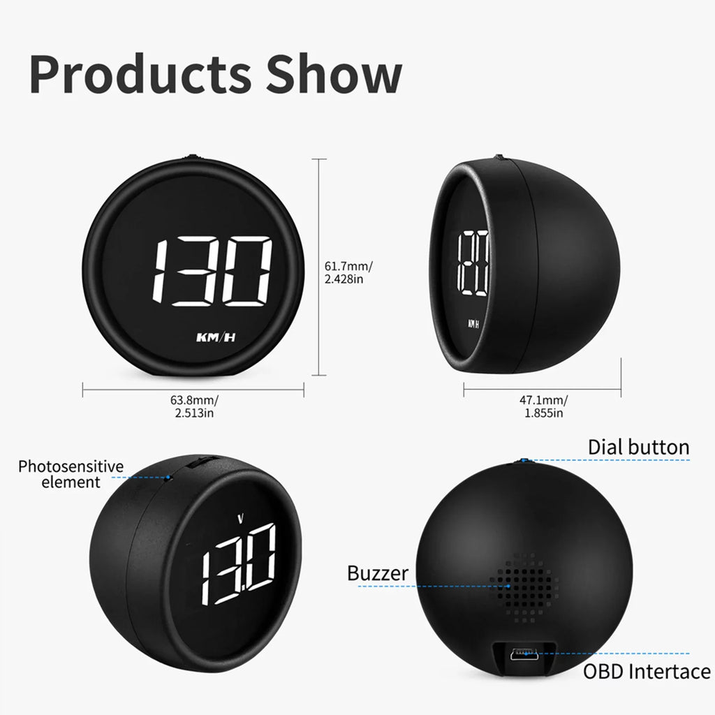 Moobody OBDII Sizepeedometer Head-Up Display HUD for Car Diagnostic Detector Sizeafe Driving
