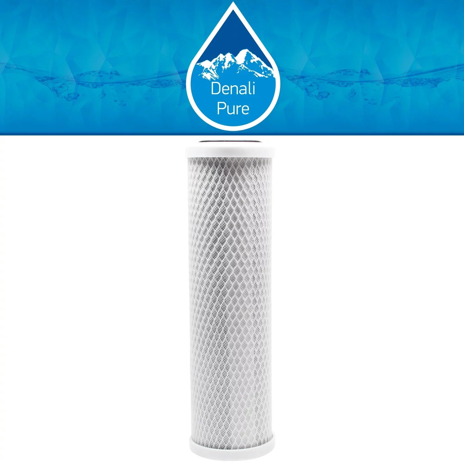 2-Pack Replacement for AquaFX Octo-50-DI Activated Carbon Block Filter - Universal 10 inch Filter for AquaFX Octopus RO/DI - Denali Pure Brand